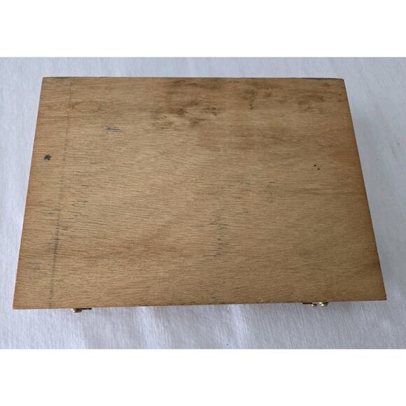 Vintage Wooden Latch Box with Steamship Scene Tow Boat Stationary - Picture 10 of 13